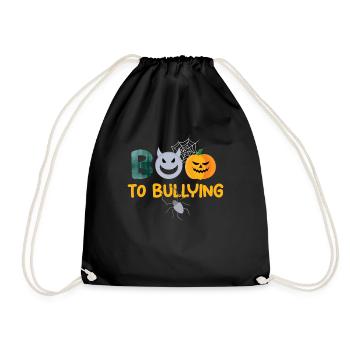 Ghost Stop Boo Bullying Courage Orange Unity Day - Turnbeutel - Schwarz - Vorne
