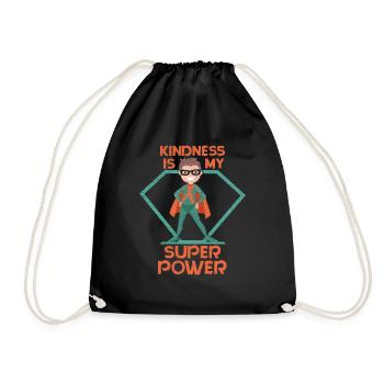Kindness Power Super Courage Orange Unity Day - Drawstring Bag - black - Front
