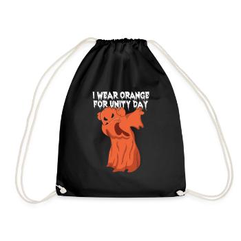 Ghost End Bullying Kindness Wear Orange Unity Day - Drawstring Bag - black - Front