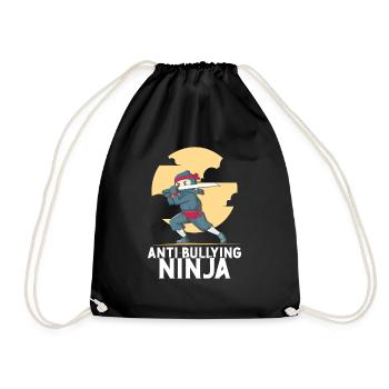Anti Bullying Ninja Kind Awareness Unity Day - Turnbeutel - Schwarz - Vorne
