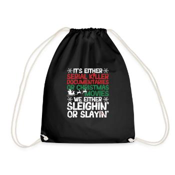 Soit Serial Killer Documentaires Noël - Sac de sport léger - noir - Devant