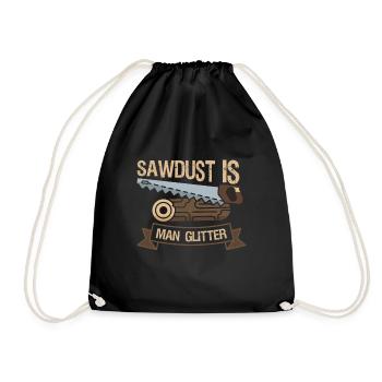 La sciure de bois est un homme paillettes - Sac de sport léger - noir - Devant