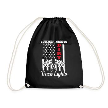 Summer Nights Dirt Track Lights Racing USA - Drawstring Bag - black - Front