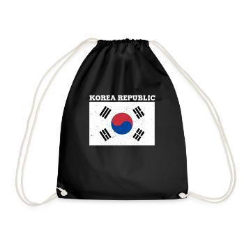 Korean Korean Republic Flag Pride Korean Flag - Drawstring Bag - black - Front