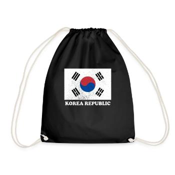 Korean Korean Republic Flag Pride Korean Flag - Drawstring Bag - black - Front