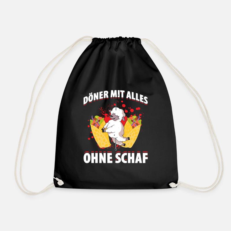 Döner Mittel Alles Ohne Schaf Döner Kebab Geschenk - Turnbeutel - Schwarz