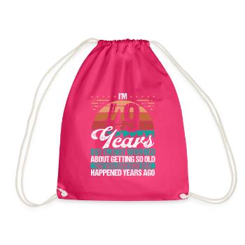 49 Years Old Sarcasm Humor Old Funny 49 Birthday - Turnbeutel - Fuchsia - Vorne