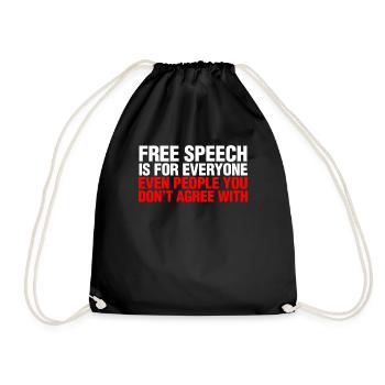 Free Speech Is For Everyone Republican - Drawstring Bag - black - Front