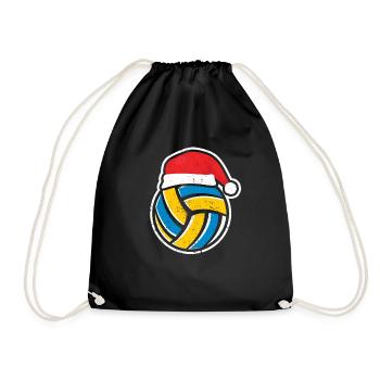 Volleyball Père Noël Beanie Sports Noël - Sac de sport léger - noir - Devant