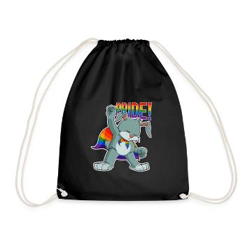 Rabbit I LGBTQ Flag I Rainbow Flag I Gay Pride - Turnbeutel - Schwarz - Vorne