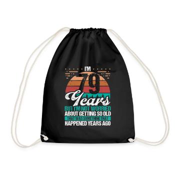 79 ans Sarcasme Humour Vieux Drôle 79 Anniversaire - Sac de sport léger - noir - Devant