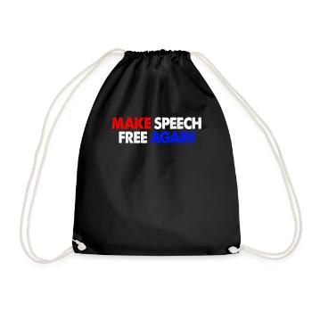 Make Speech Free Again America First Amendment - Drawstring Bag - black - Front