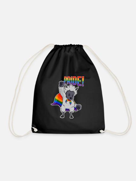 Sheep I LGBTQ Flag I Rainbow Flag I Gay Pride - Turnbeutel - Schwarz