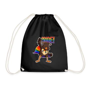 Owl I LGBTQ Flag I Rainbow Flag I Gay Pride - Turnbeutel - Schwarz - Vorne