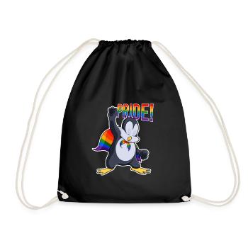 Penguin I LGBTQ Flag I Rainbow Flag I Gay Pride - Turnbeutel - Schwarz - Vorne