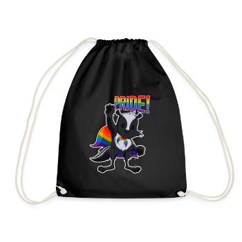 Skunk I LGBTQ Flag I Rainbow Flag I Gay Pride - Turnbeutel - Schwarz - Vorne