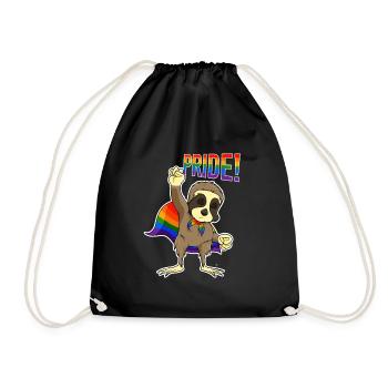 Sloth I LGBTQ Flag I Rainbow Flag I Gay Pride - Turnbeutel - Schwarz - Vorne