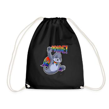 Seal I LGBTQ Flag I Rainbow Flag I Gay Pride - Turnbeutel - Schwarz - Vorne
