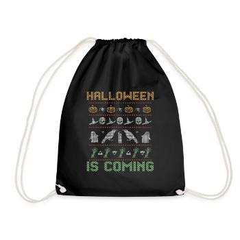 Stitch Pattern Horror Creatures Coming Halloween - Drawstring Bag - black - Front