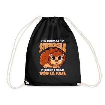 Inspiration Motivation Dire Hérisson - Sac de sport léger - noir - Devant