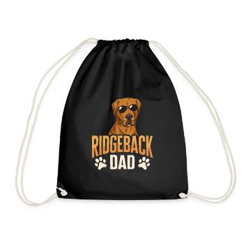 Rhodesian Ridgeback Hund - Turnbeutel - Schwarz - Vorne