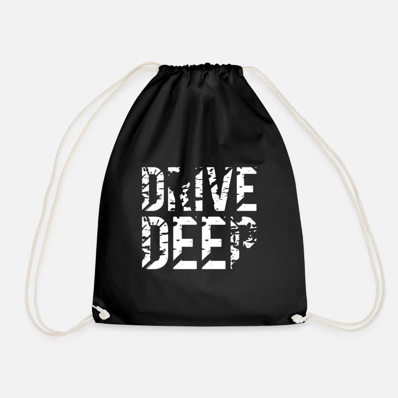 Lowered Tuning Car - Drawstring Bag - black