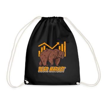 Retro Cool Bear Market Stock Crypto Investisseur - Sac de sport léger - noir - Devant