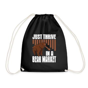 Just Thrive In A Bear Market Cool Trader Design - Drawstring Bag - black - Front