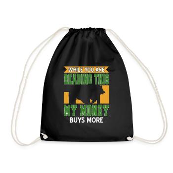 Pendant que vous lisez ceci, mon argent achète plus - Sac de sport léger - noir - Devant