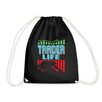 Trader Life Awesome Retro Bear Cycle T-Shirt - Sac de sport léger - noir - Devant