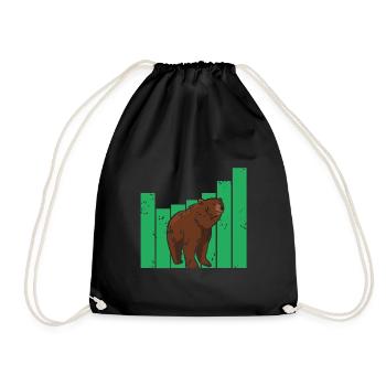 Vintage Cool Bear Market Cycle Investor T-Shirt - Sac de sport léger - noir - Devant