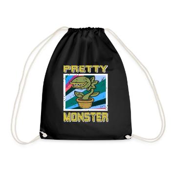 Pretty Monster Retro Vintage Plantes Carnivores - Sac de sport léger - noir - Devant