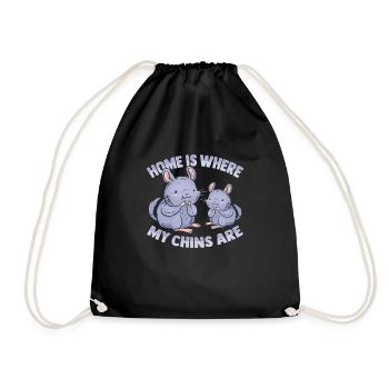 Chinchilla - Turnbeutel - Schwarz - Vorne