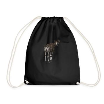 Okapi I Waldgiraffe aus dem Regenwald für - Turnbeutel - Schwarz - Vorne