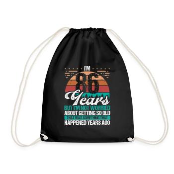 86 ans Sarcasme Humour Vieux Drôle 86 Anniversaire - Sac de sport léger - noir - Devant