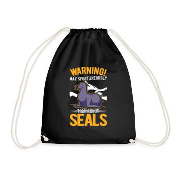 Avertissement Phoque Lion de mer - Sac de sport léger - noir - Devant