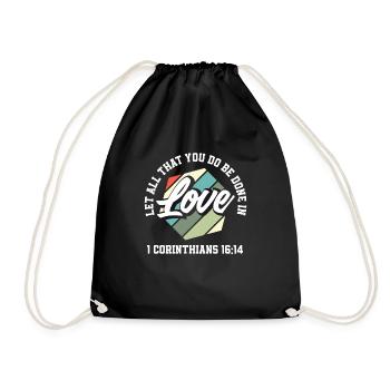 Jesus Christ Christ Religion Religious - Drawstring Bag - black - Front
