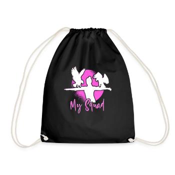 Bird of Prey funny falconer saying hunting design - Drawstring Bag - black - Front