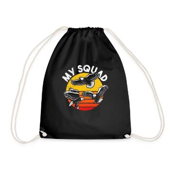 Bird of Prey funny falconer saying hunting design - Drawstring Bag - black - Front