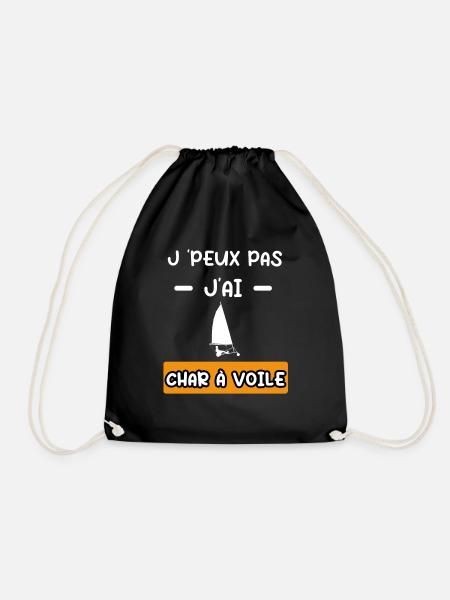 je peux pas j'ai char a voile cadeau char voile - Sac de sport léger - noir