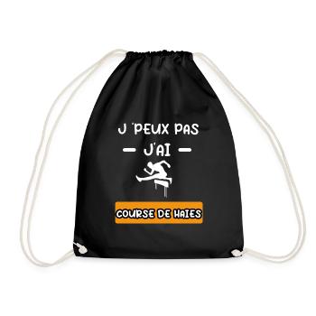 je peux pas j'ai course de haies cadeau athlétisme - Sac de sport léger - noir - Devant