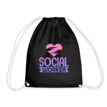 School Social Work Month - Drawstring Bag - black - Front