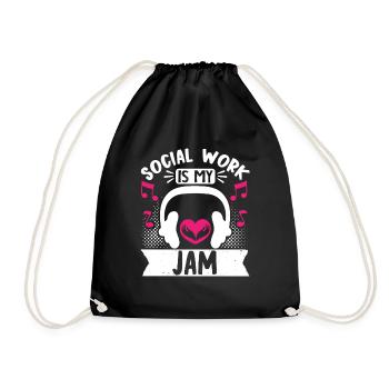 School Social Work Month - Drawstring Bag - black - Front