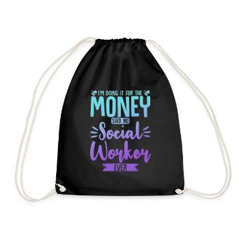 School Social Work Month - Drawstring Bag - black - Front
