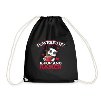 Propulsé par K-Pop et Ramen Korean Music - Sac de sport léger - noir - Devant