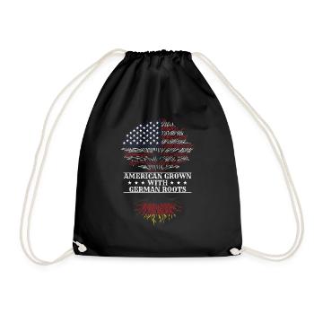 American Grown German Heritage - Drawstring Bag - black - Front