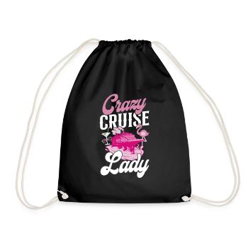 Bateau de croisière Vacances Fille Folle - Sac de sport léger - noir - Devant