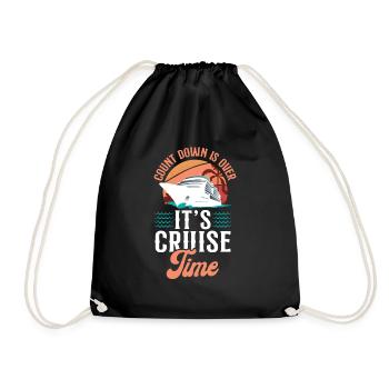Cruise Ship Vacation Count Down Is - Drawstring Bag - black - Front