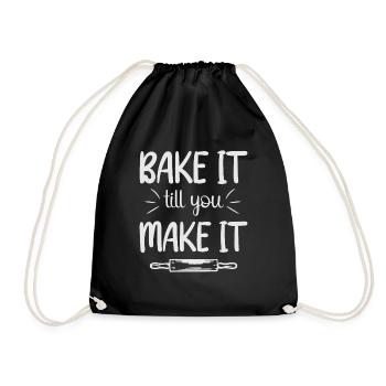 Baking Cake Baker Confectioner - Drawstring Bag - black - Front