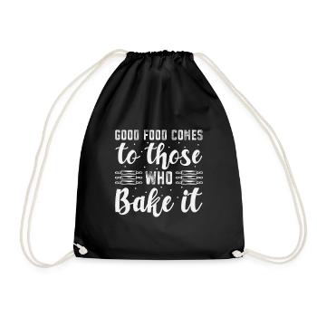 Kuchen Backen Bäcker Konditor - Turnbeutel - Schwarz - Vorne